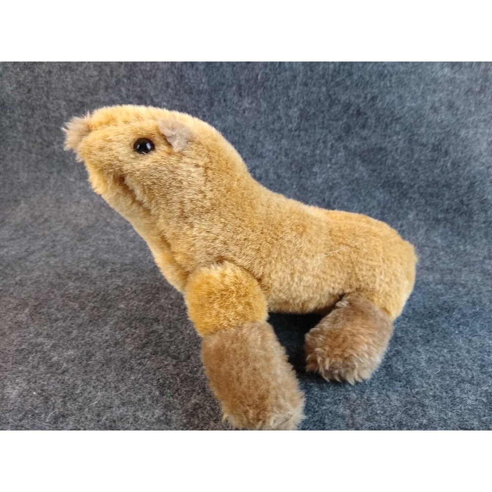 Vintage Plush Baby Sea Lion Seal Brown Stuffed Animal Monterey Imports 8 inch